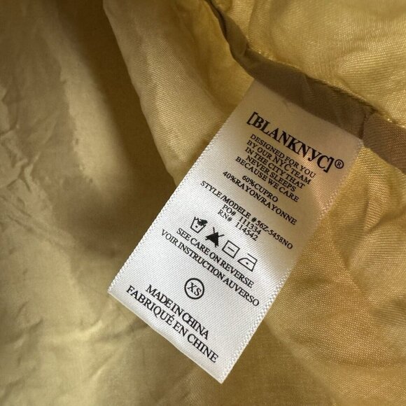 Blank NYC Brown Tan Cotton Rayon Lightweight Cropped Utility Jack Size XS - Picture 3 of 4